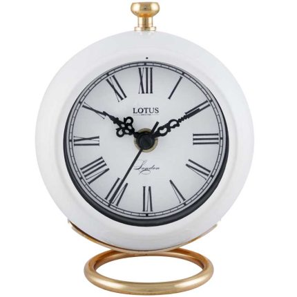 ساعت رومیزی فلزی لوتوس کد محصول: BS-600-SUGARLANDWHITE/ BLACK