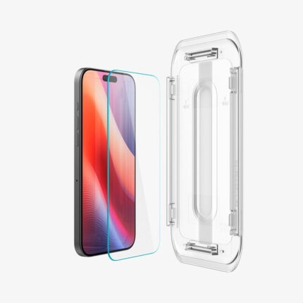 گلس آیفون ۱۶ پرو اسپیگن iPhone 16 Pro Screen Protector Glas.tR EZ Fit HD همراه با ابزار نصب+ ارسال فوری