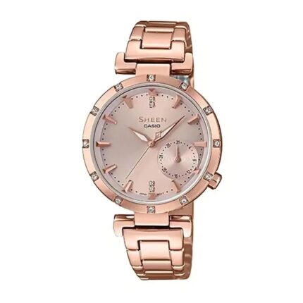 ارسال فوری + گارانتی اصلی شرکتی + ساعت مچی کاسیو مدل CASIO-SHE-4051PG-4A