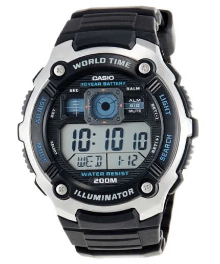 ارسال فوری + گارانتی اصلی شرکتی + ساعت مچی مردانه کاسیو مدل CASIO-AE-2000W-1A
