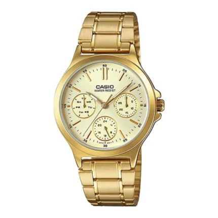 ارسال فوری و ارسال رایگان + گارانتی اصلی شرکتی و اورجینال بودن کالا + ساعت مچی زنانه کاسیو مدل CASIO LTP-V300G-9AUDF