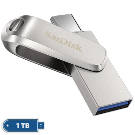 ارسال فوری + امکان خرید حضوری + گارانتی اصلی + فلش مموری سن دیسک Ultra Dual Drive Luxe ظرفیت 1 ترابایت
